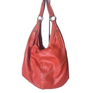 Chocolat Blu Leather Large  duffel Shoulder Bag